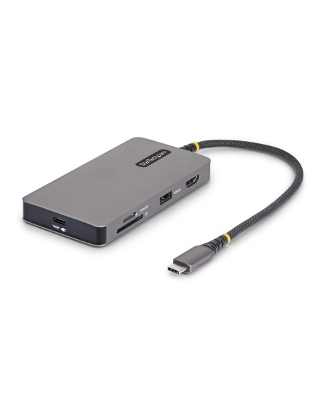 StarTech.com Adattatore Multiporta USB-C con HDMI 4K 60Hz, PD 140W, Hub USB 10Gbps, GbE, Slot SD MicroSD, Mini Dock
