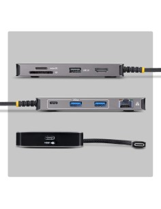 StarTech.com Adattatore Multiporta USB-C con HDMI 4K 60Hz, PD 140W, Hub USB 10Gbps, GbE, Slot SD MicroSD, Mini Dock 2