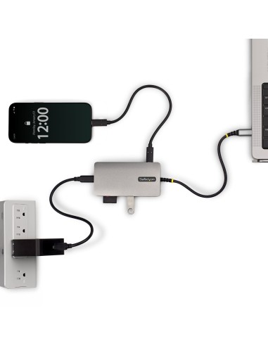 StarTech.com Adattatore Multiporta USB-C con HDMI 4K 60Hz, PD 140W, Hub USB 10Gbps, GbE, Slot SD MicroSD, Mini Dock