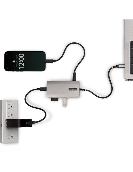 StarTech.com Adattatore Multiporta USB-C con HDMI 4K 60Hz, PD 140W, Hub USB 10Gbps, GbE, Slot SD MicroSD, Mini Dock