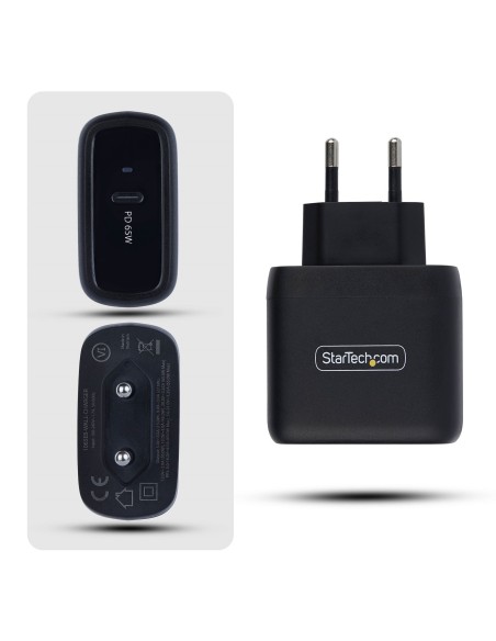 StarTech.com Caricatore USB-C da Parete 65W, GaN, Alimentatore per Dell, XPS, HP ProBook, MacBook Pro e Microsoft Surface Pro,