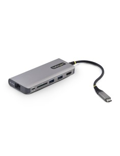 StarTech.com Adattatore USB-C a HDMI Multiporta, ricarica PD 140W, 4K 60Hz, Hub USB 10Gbps a 3 porte, slot SD, 2.5GbE, Mini