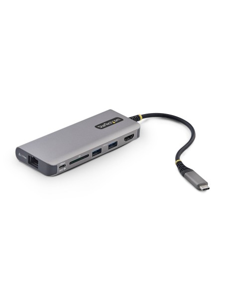 StarTech.com Adattatore USB-C a HDMI Multiporta, ricarica PD 140W, 4K 60Hz, Hub USB 10Gbps a 3 porte, slot SD, 2.5GbE, Mini