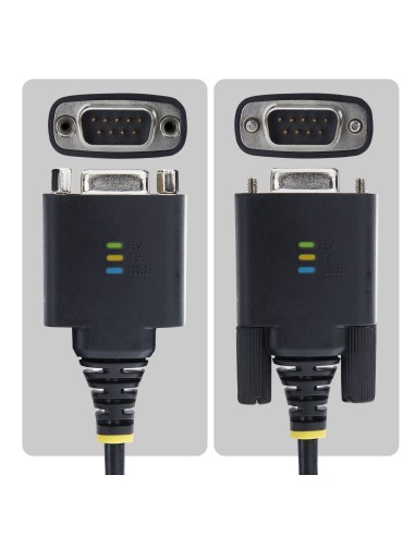 StarTech.com Cavo Adattatore USB-C a Seriale da 2 m, Ritenzione COM, Chipset FTDI, da USB-C a DB9 RS232 Maschio, LED di Stato,
