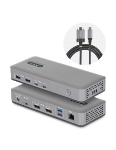StarTech.com Docking Station USB-C Dual Monitor, DisplayPort, 4K 60Hz, Ricarica Laptop 100W, Ethernet 1GbE, Senza Driver, Dock