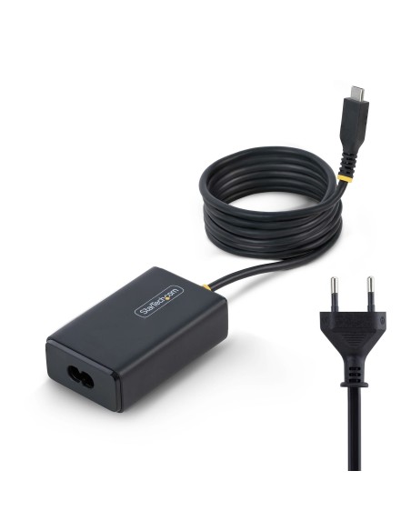 StarTech.com Caricatore USB-C da 65W per Laptop con Cavo USB-C Integrato da 1,5 m, Alimentatore per Dell, XPS, HP ProBook,