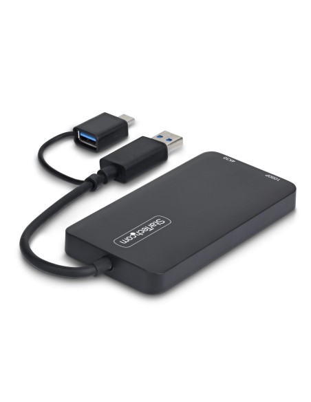 StarTech.com Adattatore USB a doppio HDMI, USB A C a 2 display HDMI (1x 4K30Hz, 1x 1080p), cavo da 11 cm, adattatore da USB 3.0