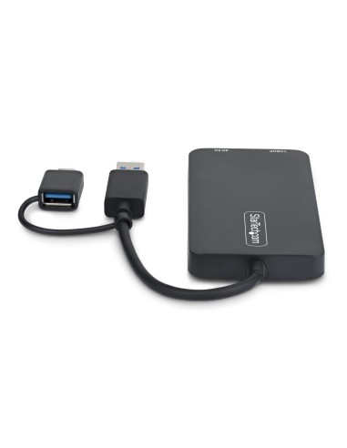 StarTech.com Adattatore USB a doppio HDMI, USB A C a 2 display HDMI (1x 4K30Hz, 1x 1080p), cavo da 11 cm, adattatore da USB 3.0