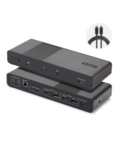 StarTech.com 206UE-TB5USB4DOCK replicatore di porte e docking station per laptop Cablato Thunderbolt 5 Nero, Grigio