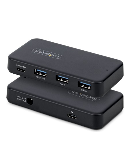 StarTech.com Hub 4 Porte USB-C e USB-A 5Gbps, Autoalimentato, Cavo Host 2-in-1 USB-C USB-A, 1x USB-C e 3x USB-A (1x BC 1.2),
