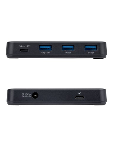 StarTech.com Hub 4 Porte USB-C e USB-A 5Gbps, Autoalimentato, Cavo Host 2-in-1 USB-C USB-A, 1x USB-C e 3x USB-A (1x BC 1.2),