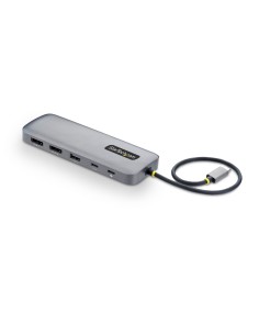StarTech.com Adattatore Multiporta USB-C a Dual DisplayPort 10-in-1, ricarica PD 100W, 2x 4K 60Hz, Hub 5 porte 5Gbps, Gigabit