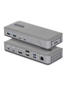 StarTech.com Docking Station USB-C Triple Monitor, DisplayPort   HDMI, 2x 4K 60Hz, 1x 4K 30Hz, Ricarica Laptop 100W, Ethernet
