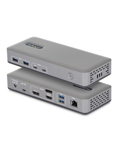 StarTech.com Docking Station USB-C Triple Monitor, DisplayPort   HDMI, 2x 4K 60Hz, 1x 4K 30Hz, Ricarica Laptop 100W, Ethernet