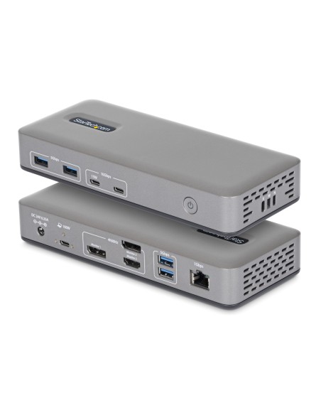 StarTech.com Docking Station USB-C Triple Monitor, DisplayPort   HDMI, 2x 4K 60Hz, 1x 4K 30Hz, Ricarica Laptop 100W, Ethernet