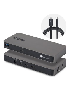 StarTech.com Hub Thunderbolt 5 a 4 Porte con KVM Thunderbolt Share, 80 120Gbps, Multi-Monitor 8K, PD 140W, USB-A 10Gbps,