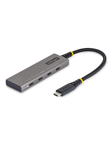 StarTech.com Hub USB-C 4 porte 10Gbps, Ricarica Power Delivery 100W, 4x USB-C, Protezione sovracorrente, Alluminio PCR, per