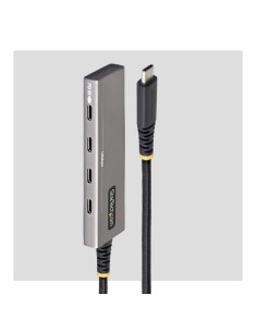StarTech.com Hub USB-C 4 porte 10Gbps, Ricarica Power Delivery 100W, 4x USB-C, Protezione sovracorrente, Alluminio PCR, per 2