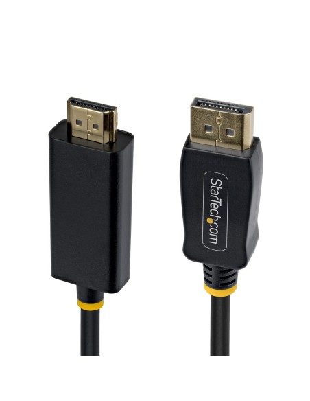 StarTech.com 3m DisplayPort to HDMI Adapter Cable with Gripping Connectors, 4K 60Hz, HDR, Uni-Directional DP to HDMI Video