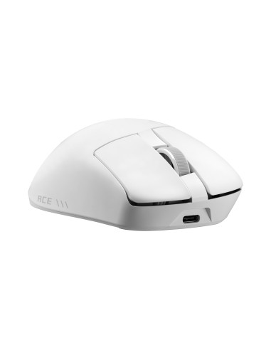 ASUS ROG Gladius IV Ace WHT mouse Gaming Mano destra RF Wireless + Bluetooth + USB Type-A Ottico 65000 DPI