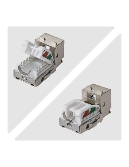 StarTech.com Connettore Keystone RJ45 Cat6a STP, Confezione da 10 Prese Ethernet Schermate per Scatola a Muro, Senza Attrezzi a
