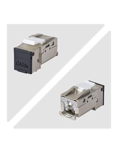 StarTech.com Connettore Keystone RJ45 Cat6a STP, Confezione da 10 Prese Ethernet Schermate per Scatola a Muro, Senza Attrezzi a