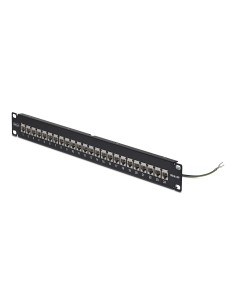 StarTech.com Patch Panel Passante 24 Porte 1U con Barra di Gestione Cavi, Patch Panel Ethernet Cat6a Schermato da Rack con