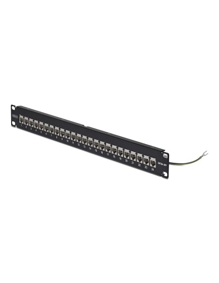 StarTech.com Patch Panel Passante 24 Porte 1U con Barra di Gestione Cavi, Patch Panel Ethernet Cat6a Schermato da Rack con