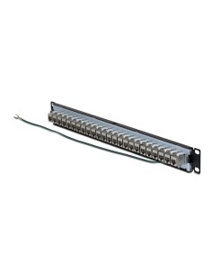 StarTech.com Patch Panel Passante 24 Porte 1U con Barra di Gestione Cavi, Patch Panel Ethernet Cat6a Schermato da Rack con 2