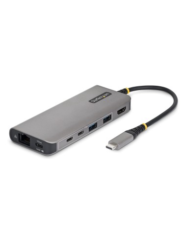 StarTech.com Adattatore USB-C a HDMI Multiport con Power Delivery 140W, 4K 60Hz, Hub 5 Porte USB 5Gbps, GbE, Mini Dock Tipo-C