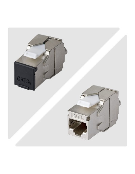 StarTech.com Connettore Keystone RJ45 Cat6a STP, Confezione da 10 Prese Ethernet Schermate per Scatola a Muro, Senza Attrezzi a