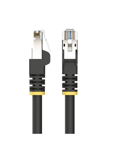 StarTech.com Cavo Ethernet Cat6A da esterno 3m nero, Snagless RJ45, S FTP, 23AWG rame puro, 500MHz, Patch Cord schermato per