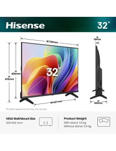 Hisense 32A49S 81,3 cm (32") HD Smart TV Wi-Fi Nero 2