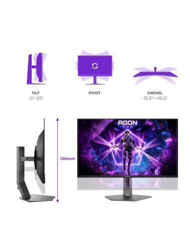 AOC AGON PRO AG326UZD2 Monitor PC 80 cm (31.5") 3840 x 2160 Pixel 4K Ultra HD OLED Nero