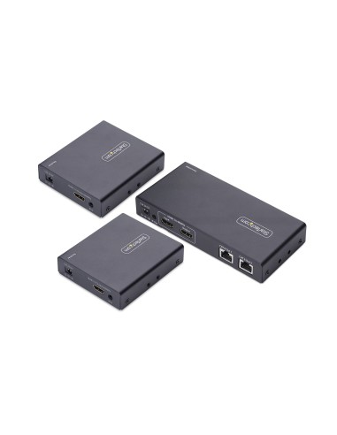 StarTech.com Extender e Splitter HDMI a 2 Porte su Cavo CAT6, 4K 60Hz, Fino a 70 m, Kit di Distribuzione HDMI 1x2 su Ethernet