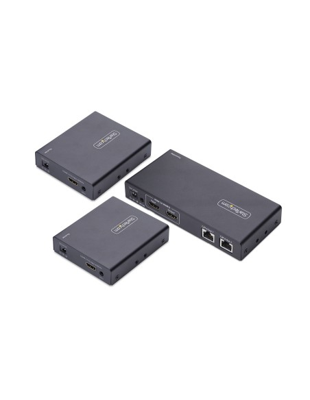 StarTech.com Extender e Splitter HDMI a 2 Porte su Cavo CAT6, 4K 60Hz, Fino a 70 m, Kit di Distribuzione HDMI 1x2 su Ethernet