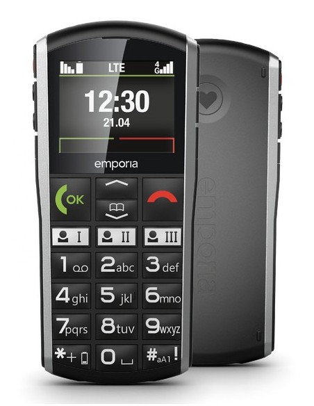 Emporia SIMPLICITY-LTE 5,08 cm (2") 90 g Nero, Argento Telefono di livello base
