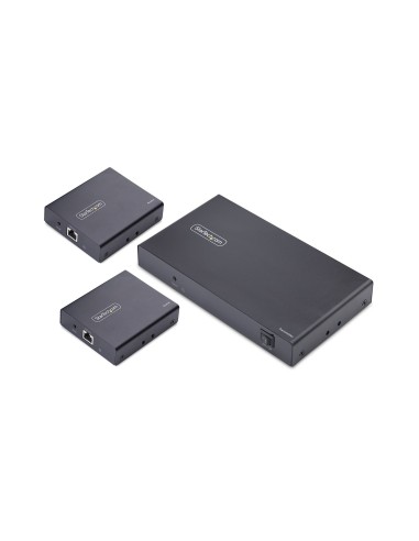 StarTech.com Extender e Splitter HDMI a 4 Porte su Cavo CAT6, 4K 60Hz, Fino a 70 m, Kit di Distribuzione HDMI 1x4 su Ethernet