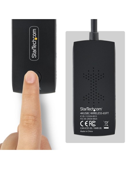 StarTech.com Extender Wireless USB-C a HDMI per Sale Riunioni e Huddle Space, 4K 60Hz, Portata 20m, Alimentazione USB, Kit