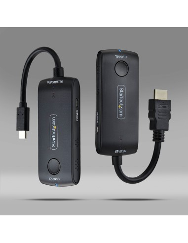 StarTech.com Extender Wireless USB-C a HDMI per Sale Riunioni e Huddle Space, 4K 60Hz, Portata 20m, Alimentazione USB, Kit