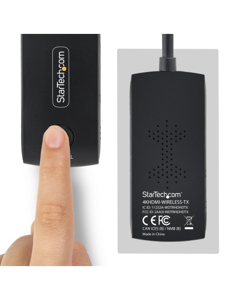 StarTech.com Trasmettitore HDMI di Ricambio per 4KHDMI-WIRELESS-65FT, Portata 20m, 4K 60Hz, Alimentazione USB, Plug-and-Play