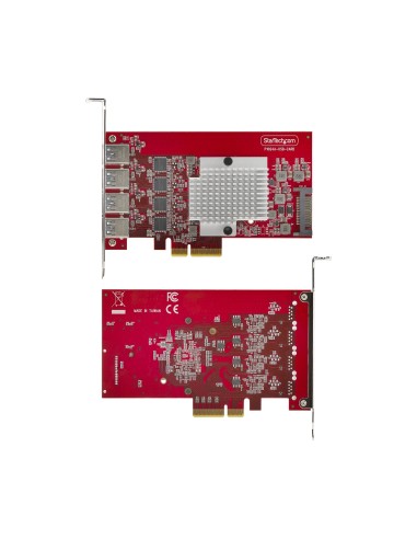 StarTech.com Scheda PCIe USB-A a 4 porte, USB 3.2 a 10 Gbps, Scheda di espansione PCI Express 3.0, 4 controller USB