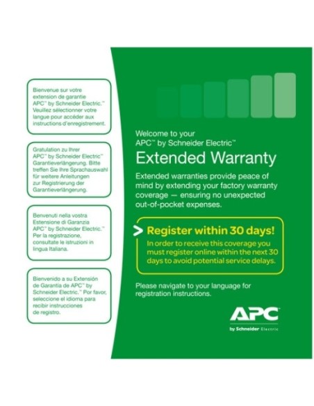 APC WEXTWAR1YR-SE-03 estensione della garanzia 1 licenza e 1 anno i