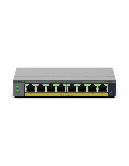NETGEAR GS108EP Gestito L2 L3 Gigabit Ethernet (10 100 1000) Grigio