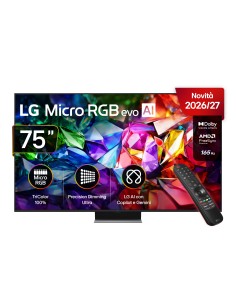 LG Micro RGB 75'' Serie MRGB96 75MRGB96B6B, 4K, RGB Primary Color Ultra, Dolby Vision, Dual AI Engine, SMART TV 2026