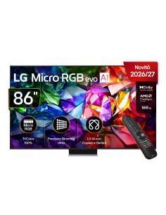 LG Micro RGB 86'' Serie MRGB96 86MRGB96B6B, 4K, RGB Primary Color Ultra, Dolby Vision, Dual AI Engine, SMART TV 2026
