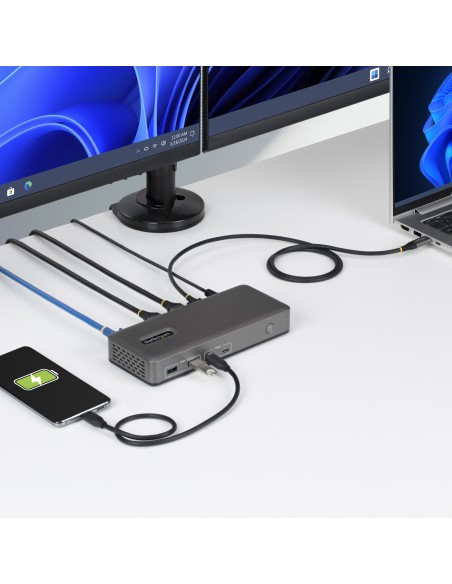 StarTech.com Docking Station USB-C Dual Monitor, HDMI 4K 60Hz, Ricarica Laptop 100W, Ethernet 1GbE, Senza Driver, Dock
