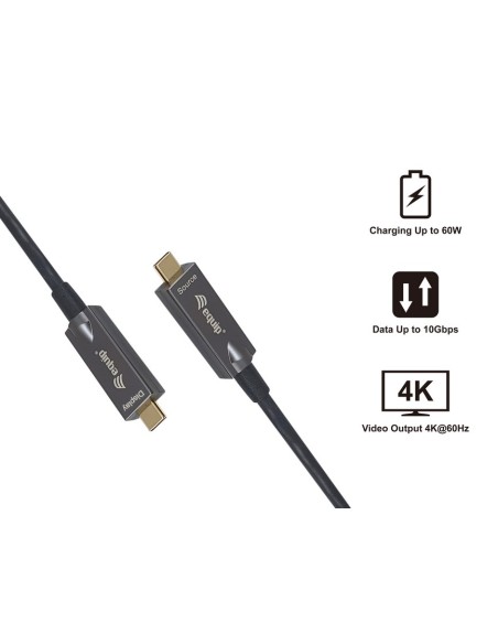 Equip 119464 cavo USB USB 3.2 Gen 2 (3.1 Gen 2) 7,5 m USB C 10 Gbit s 60 W Nero