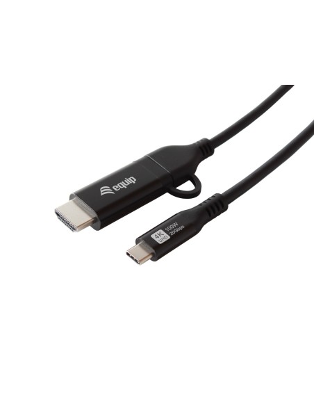 Equip 128436 cavo e adattatore video 2 m USB tipo-C HDMI + USB Type-C Nero