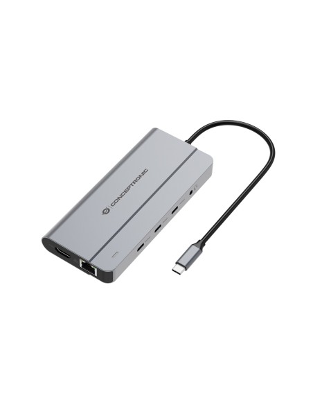 Conceptronic DONN34G replicatore di porte e docking station per laptop Cablato USB 3.2 Gen 2 (3.1 Gen 2) Type-C Grigio